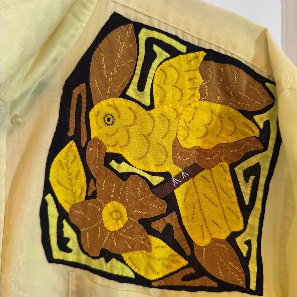 Panhandle Slim Yellow and Brown Embroidered Shirt - Picture 5 of 11